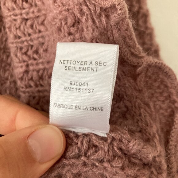 Anthropologie Moth Rocia Mauve Crochet Knit Open Cardigan Cottagecore Wool Small - Picture 11 of 11